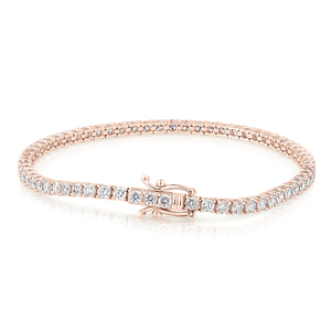 สร้อยข้อมือเพชรทรงกลมเพาะเลี้ยงในห้องปฏิบัติการ ทอง 14K ชุบโรเดียม ดีไซน์หรูหราสำหรับงานแต่งงาน ประดับเพชรแบบ Pave Setting  ดีไซน์โซ่สวยงาม เหมาะสำหรับทั้งชายและหญิง - Product Image 4