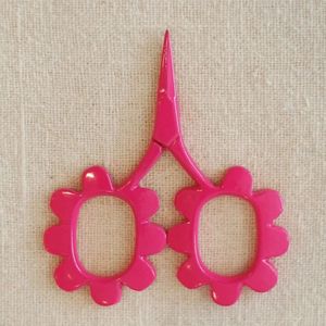Ciseaux à effiler roses miniatures faits à la main en acier inoxydable pour droitiers avec manche court pour la coiffure - Product Image 1