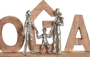 Nouveauté : Décoration de Noël moderne en aluminium et bois, élément décoratif élégant pour la décoration de la maison à Noël, à des fins d'exposition. - Product Image 6
