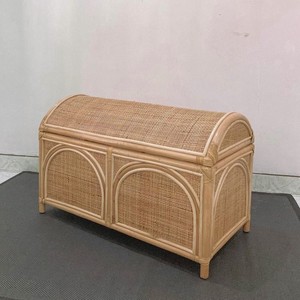Wooden chest boxes lowest price rattan lidded hamper <b>basket</b> chests handcrafted <b>storage</b> trunks - Product Image 1