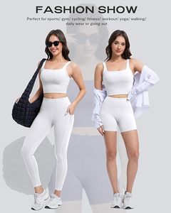 Yoga Exercise Wear Shorts 3 Piece Set Women Workout Athletic Wear <b>Jacket</b> Racer Back Shorts Set Women's Crop <b>Zipper</b> <b>Jackets</b> - Product Image 3