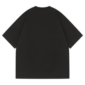 เสื้อยืดผู้ชายไซส์ใหญ่พิเศษ สีดำ ทรงหลวม แขนสั้น ผ้าฝ้าย คอกลม สตรีทแวร์ เสื้อพื้นฐาน ขายส่ง - Product Image 2