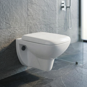 Matte Grey Rimless Wall Hung Toilet <b>Ceramic</b> WC Bowl European Style Wall Mounted <b>Pan</b> For Villa Hotel Bathroom - Product Image 4