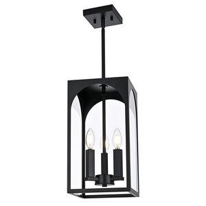 <b>Large</b> Outdoor 3-Light Pendant Fixture Adjustable Hanging Porch <b>Lantern</b> Farmhouse Exterior Style for Outdoor Lighting - Product Image 1