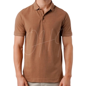 เสื้อยืดคอกว้างสีน้ำตาลธรรมชาติ แขนสั้น ผ้าฝ้าย ทรงหลวม สบายๆ สำหรับผู้ชาย เป็นมิตรกับสิ่งแวดล้อม แห้งเร็ว ระบายอากาศดี ขายส่งจำนวนมาก - Product Image 1