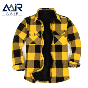 <b>Men's</b> <b>Sherpa</b> Lined Flannel Jacket <b>Fleece</b> Winter Shirt Jacket Long Sleeve Button Front Casual Outerwear - Product Image 6