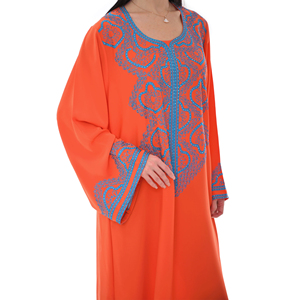 Designer Middle East Jalabiya Dress for Women Elegant Embroidery Modest Islamic Abaya Style Gown - Product Image 5