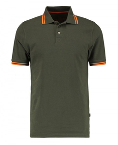 Polo Homme 2026 ODM en Coton Piqué Couleur Unie Manches Courtes Coupe Classique Style Décontracté Vert Olive Boutons Tricoté - Product Image 4