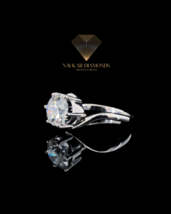 925 Sterling Silver Diamond Ring Women Custom Radiant Round VVS Iced Out Hip Hop Moissanite Diamond Engagement Ring - Product Image 3