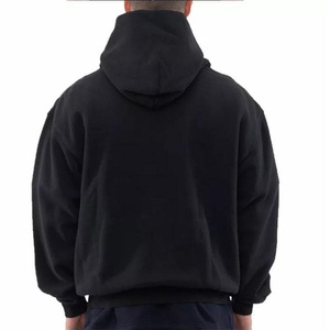 Sweat-shirt à capuche noir pour homme BRG, coupe ample, décontracté, pour l'automne, 100% coton tricoté, sweats à capuche et sweat-shirts pour homme - Product Image 3