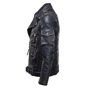 Genuine Leather Bomber <b>Jacket</b> <b>Men</b> Motorcycle Winter Quick Dry Breathable Customized Color OEM Design - Product Image 2