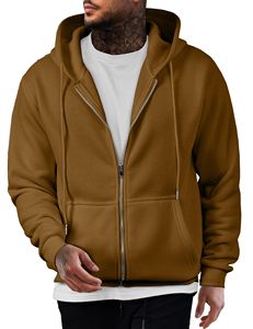 Sweat à capuche zippé pour homme de haute qualité avec logo personnalisé, coupe ajustée, en tissu éponge, avec cordon de serrage, style décontracté, Hysaf Apparels Co. - Product Image 2