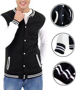 Veste universitaire classique en laine de qualité supérieure, broderie personnalisée, style Letterman américain, col montant, logo sur le devant - Product Image 3