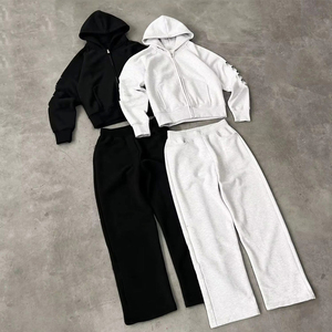 Trajes Deportivos para Hombre de Talla Grande, Transpirables, Estampados, de Alta Calidad, de 2 Piezas, de Forro Polar, de Secado Rápido, con Logotipo Personalizado, para Correr - Product Image 1