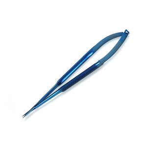 Micro-ciseaux à lames angulées, pointe courbée, outil chirurgical clinique de haute qualité, manuel, certifié CE, en acier inoxydable de précision - Product Image 6