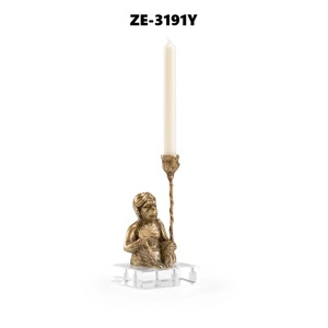Support à bougies en fer forgé artisanal de luxe pour une décoration intérieure élégante de la salle familiale, porte-bougie moderne en métal en forme de singe - Product Image 2