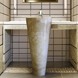 Lavabos de Pedestal de Mármol de Lujo, Montaje Sobre Encimera, Superficie Lisa Ecológica, Diseño Moderno para Uso en Hoteles y Almacenes - Product Image 3
