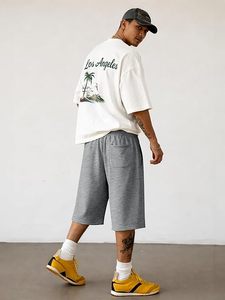 High Quality Custom Acid Washed Sweat Terry French Terry <b>Shorts</b> <b>Men</b> <b>Quick</b> <b>Dry</b> Fitness Gym <b>Shorts</b> Vintage Distressed Wholesale - Product Image 3