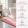 Wholesale Hot Selling Pink Scalloped Bath Mat Ultra Soft Plush Non-Slip Bathroom Rug with Decorative Scallop <b>Edge</b> For Bathroom - Product Image 3
