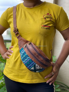 Jacquard Kilim Leather Hip Pocket <b>Belt</b> Fanny Pack Stylish Leather <b>Belts</b> - Product Image 2