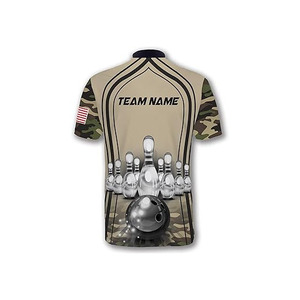 Customizable Comfortable Men <b>Bowling</b> Button for Shirts New Design Full Sublimation Printing Breathable Eco-Friendly Quick Dry - Product Image 3