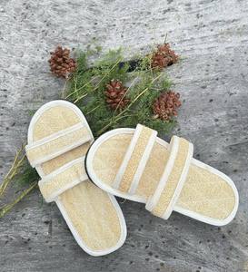 รองเท้าแตะรังบวบทำมือลายทางสำหรับใส่ในบ้านรองเท้าแตะสำหรับนวดเท้าโรงแรมส่งตรงจากเวียดนาม - Product Image 4