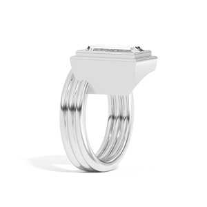 Anillos Espiral de Diamantes Cultivados en Laboratorio de 2 Quilates, Corte Baguette, Modernos, Triple Platino, Doble Bisel, Anillos de Declaración, Venta al por Mayor, Oro Sólido de 14k - Product Image 6