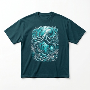 Custom Cyberpunk Mecha Cyber Bear Crest Graphic Men's Black Heavyweight T-<b>Shirt</b> Futuristic Grizzly Tee - Product Image 1