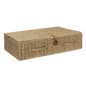 Large Seagrass Underbed Storage Organizer With Lid Bulk, Handwoven Wicker Laundry <b>Hamper</b> <b>Box</b> Manufacturer Vietnam - Product Image 2