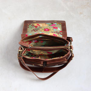 <b>Genuine</b> <b>Leather</b> Sling <b>Bag</b>, Handmade Brown <b>Leather</b> Crossbody Casual Daypack, Sling Backpack, <b>Leather</b> - Product Image 3