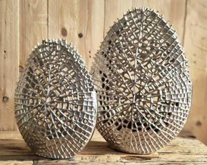 High Quality Eco-Friendly Silver Hand Carved Industrial Design Flower Plant <b>Pot</b> Home Garden Hammered Detail Floor All-Season - Product Image 2