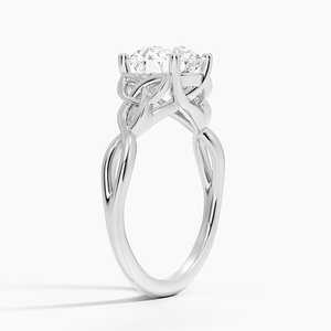 <b>Celtic</b> Love & Infinity Knot Three Stone Moissanite Engagement <b>Ring</b> 14K Gold Plated Round Cut Bridal <b>Ring</b> GRA Certified - Product Image 6