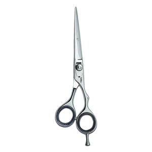 Ciseaux à cheveux droits réglables UBI de 6 pouces pour droitiers |   Ciseaux professionnels à manche moyen en acier au carbone VG10 et acier inoxydable - Product Image 1