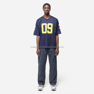 2025 verano último diseño hombres recortada malla fútbol Jersey Streetwear moda fútbol Jersey impreso diseño Logo - Product Image 2