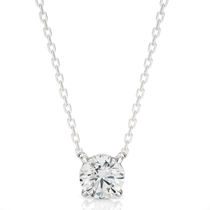 Pendentif de collier de mariage en or 18 carats avec diamant de laboratoire taille ronde, en une seule pièce, pour les acheteurs en gros - Product Image 2