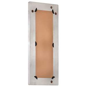 Miroir mural minimaliste Aviator 43,3 x 19,7 pouces, finition métal argenté - Product Image 3