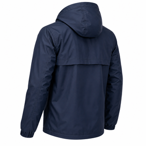 Chaqueta Impermeable de Alta Calidad para Hombre, con Capucha y Cremallera Completa, Cortavientos de Softshell para Exteriores, Color Sólido - Product Image 4