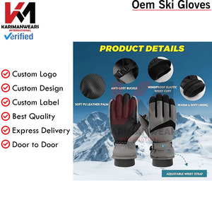 <b>Waterproof</b> Ski <b>Gloves</b> <b>Thermal</b> Snowboard <b>Gloves</b> with Grip Palm for Winter Sports OEM Manufacturer Private Label Wholesale - Product Image 6