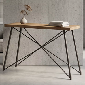 Table d'appoint en bois massif écologique et durable, finition naturelle, minimaliste, pour appartement, salon et mobilier d'hôtel - Product Image 4