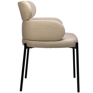 Sillón de Tela Moderno de Estilo Nórdico Minimalista para Cafetería, Restaurante, Silla de Comedor de Lujo Ligero con Respaldo para el Hogar - Product Image 4