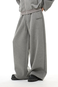Women's Flared Joggers Mid Waist Breathable Eco-Friendly Polyester/Cotton Full Length Trousers - Product Image 2