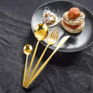 Ensemble de couverts en acier inoxydable de qualité supérieure, plaqué or, pour mariage, fourchette, cuillère, couteau, finition miroir, pour occasions spéciales, en gros - Product Image 3
