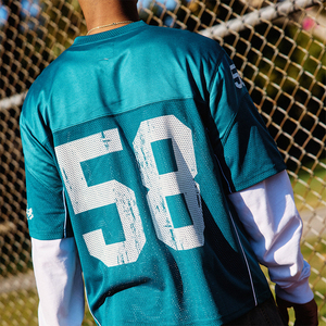 T-shirts de football à col en V, séchage rapide, coupe ample, en mesh, pour hommes, best-sellers - Product Image 6