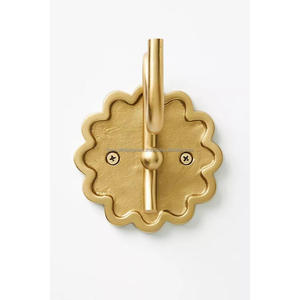 Floral Style Antique <b>Hook</b> Wall Mount Decorative Brass <b>Hooks</b> Key Cloth <b>Towel</b> Holder Multifunctional Style - Product Image 6