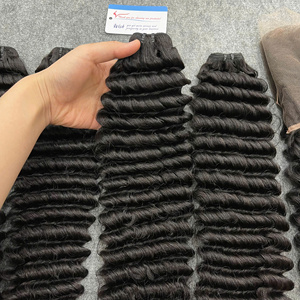 2026 Qualité supérieure Tissage de cheveux humains vierges à ondulations profondes Steam Wave DD, sans nœuds, sans perte, cuticules entièrement alignées, trame machine - Product Image 1