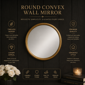 Luxury Modern Gold Metal <b>Wall</b> <b>Mirror</b> Set of 2 Decorative Round Hanging <b>Mirrors</b> for Living Room Bedroom Entryway Bathroom Home - Product Image 4