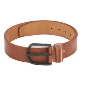 Usure quotidienne Ceinture décontractée en cuir marron beige naturel de qualité supérieure pour hommes avec ceinture de robe à boucle ardillon en métal noir toutes tailles - Product Image 2