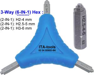 Destornillador multifunción Torx, Hexagonal, Plano, Pozidriv, Phillips 3 en 1 con punta magnética antideslizante y forma triangular - Product Image 4