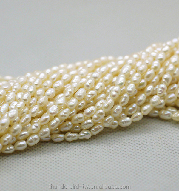 Diy Gemstone Jewelry Making 3-4mm Small Tiny Size Rice Seed Pearl Bead Strand Fresh Water Genuine Real Natural Pearls