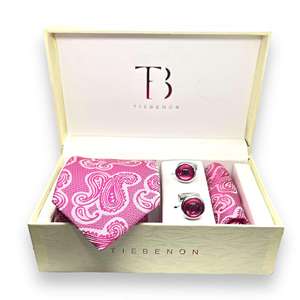 Onion Pink Paisley Tie Combo for <b>Bouncers</b> and <b>Inflating</b> Equipment - Product Image 1